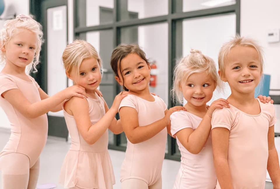 Toddlers starting ballet in line at Utah ballet studio