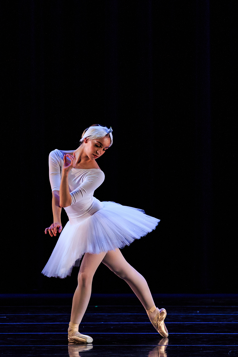 Trainee Ballet Dancer Performing on Stage in Swan Lake in Utah