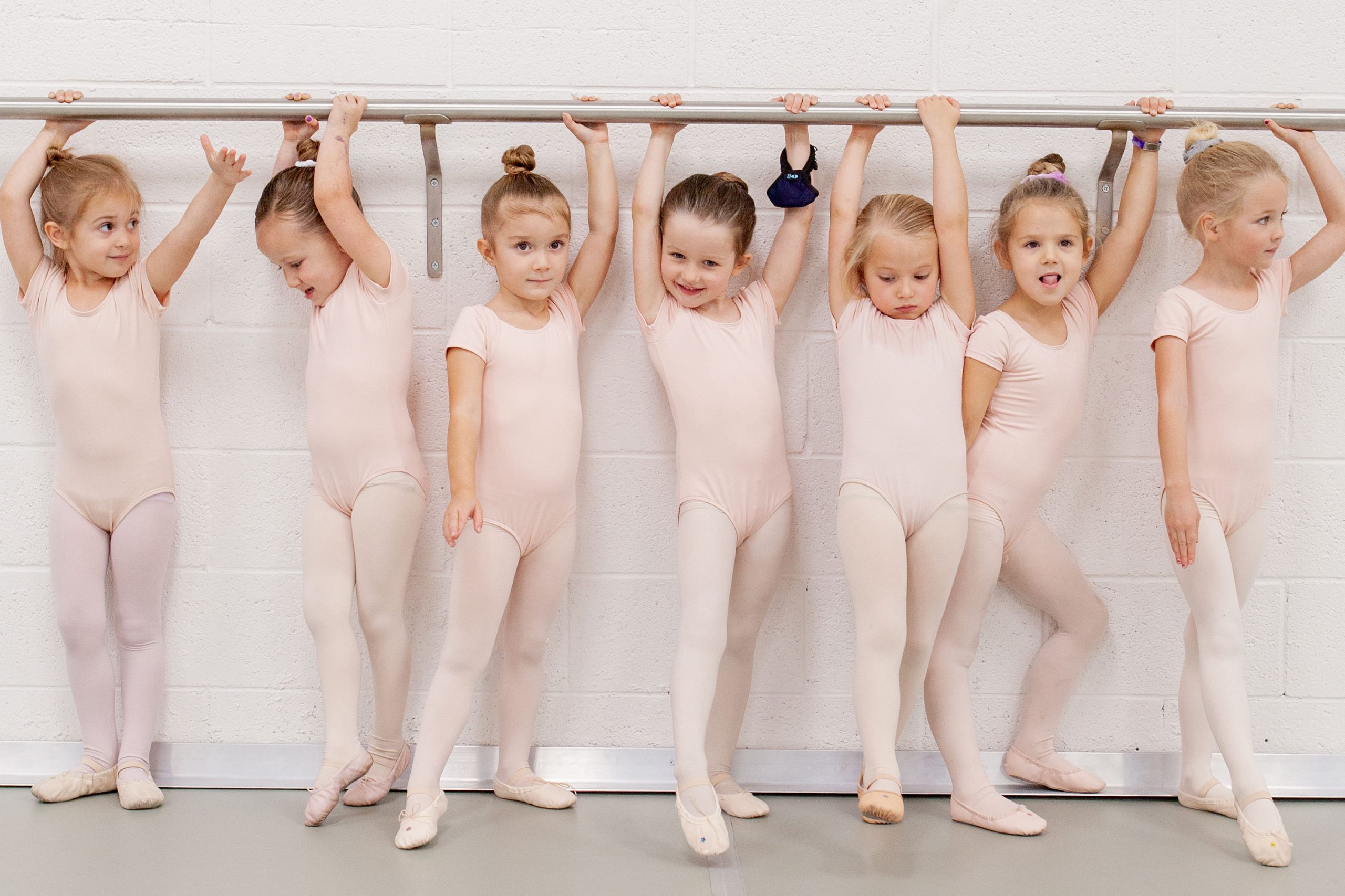 Toddlers starting ballet in line at Utah ballet studio